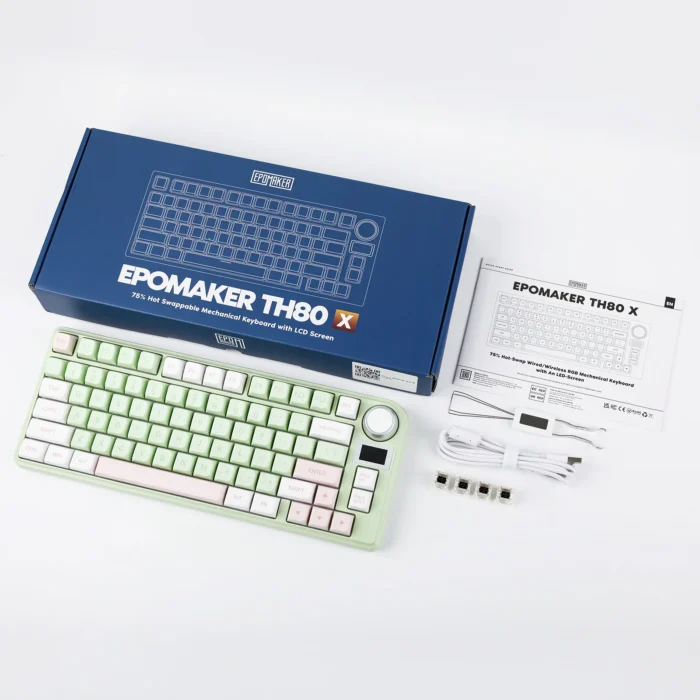 Epomaker TH80-X 75% Gasket Mounted Mechanical Keyboard with LCD Screen - Image 2