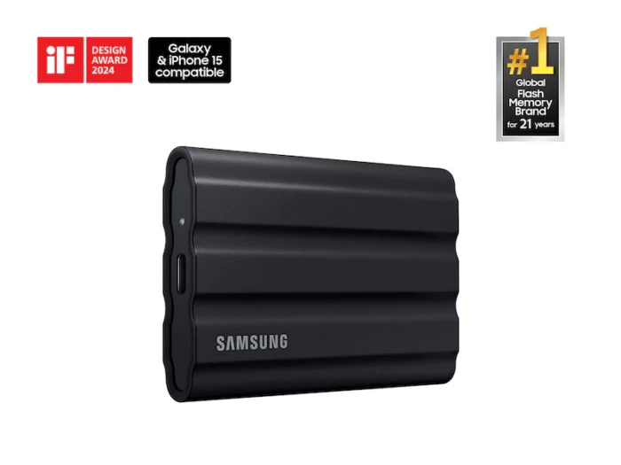 Samsung T7 Shield RedDot Winner 2023 MU-PE4T0S/AM 4TB External SSD (Black)