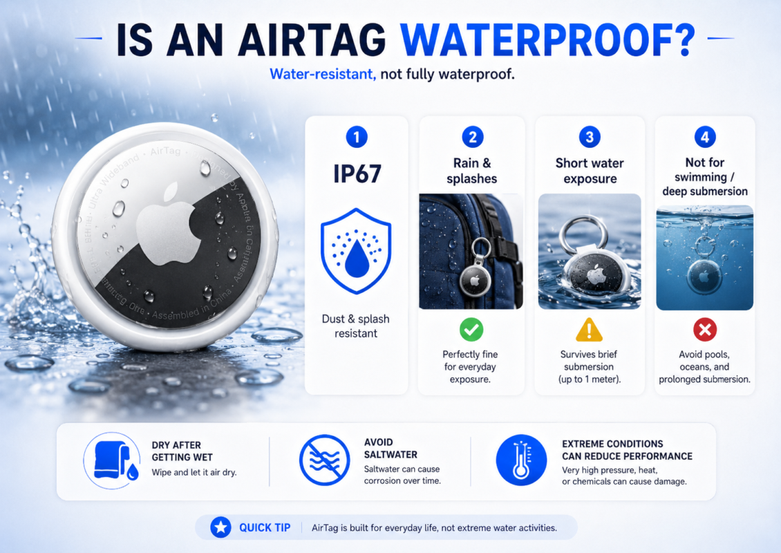 Is an airtag waterproof
