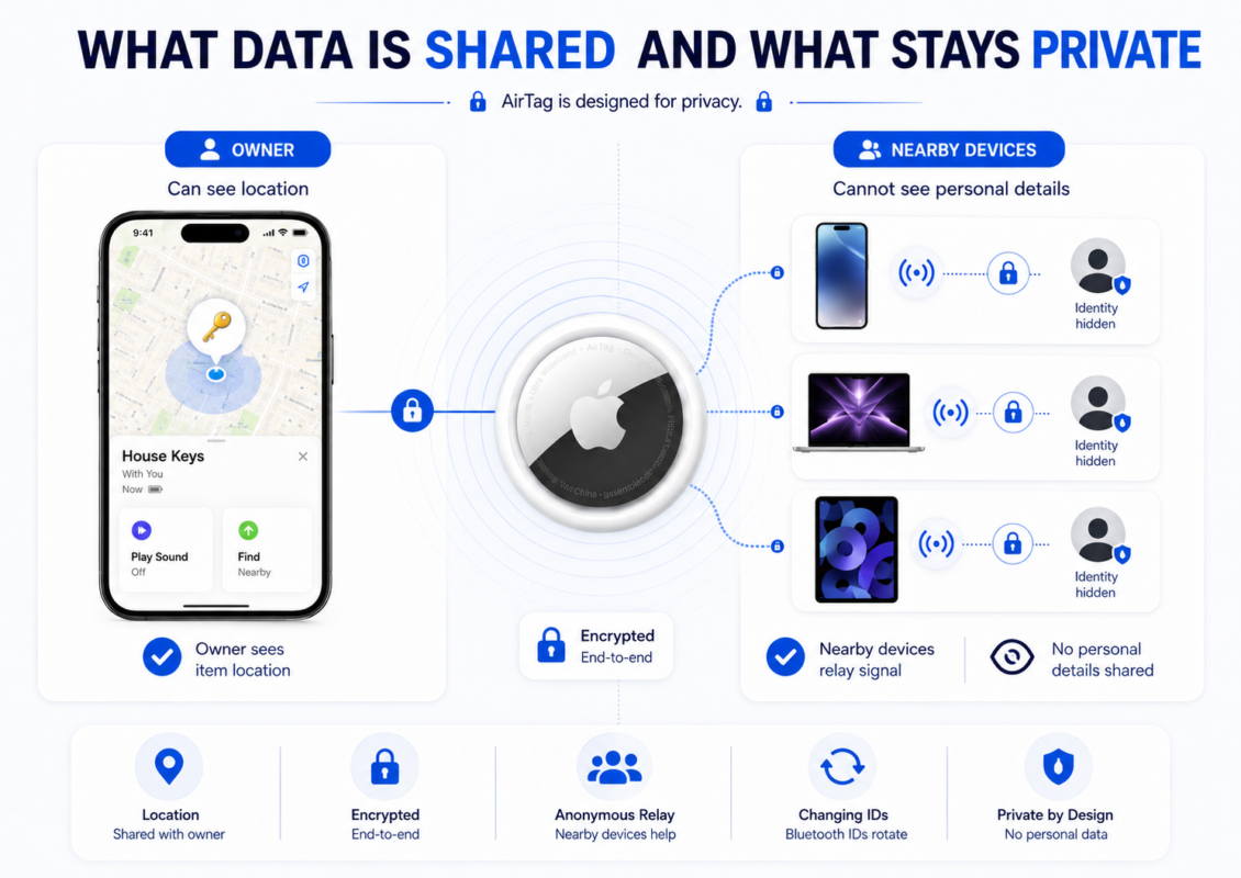 What Data is shared and what stays private